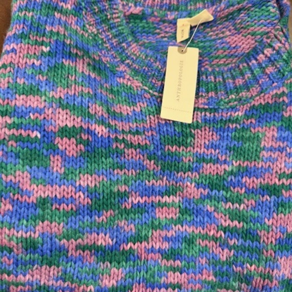 NWT Anthropologie MOTH Marled Boat Neck Pullover Sweater - Picture 4 of 6